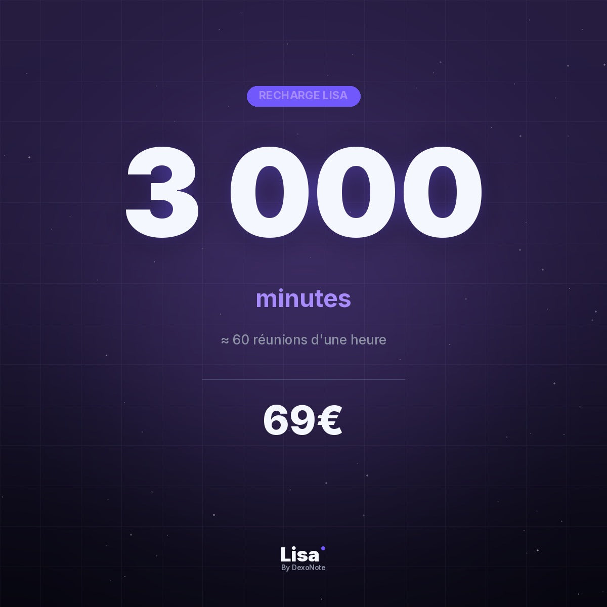 Recharge 3 000 minutes Lisa